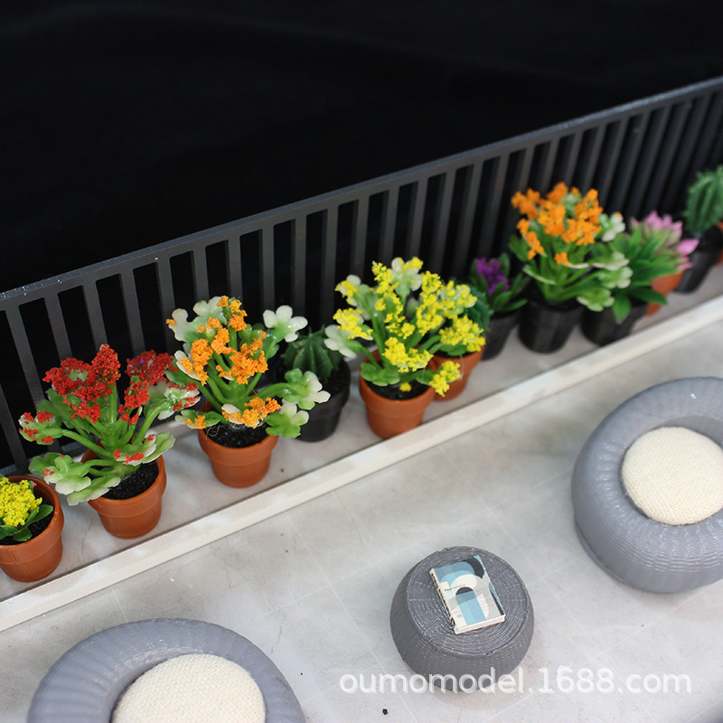 Echeveria Succulent - มินิจําลองพืชกระบองเพชรดอกไม้ฉ่ํารุ่นขนาดเล็ก Potted Decor สําหรับเดสก์ท็อปตุ๊กตาทิวทัศน์และพืชสีเขียวจอแสดงผล