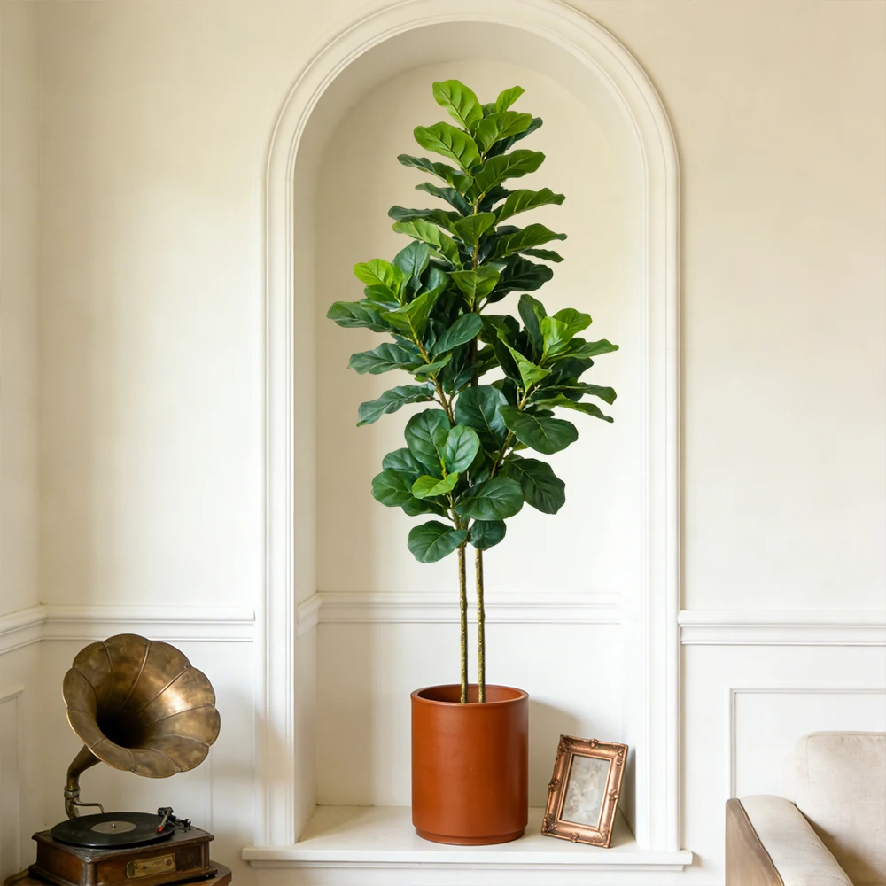 ต้นมะเดื่อปลอมขนาด 64/122 ซม.  - Ficus Lyrata Tree บทวิจารณ์และราคา
